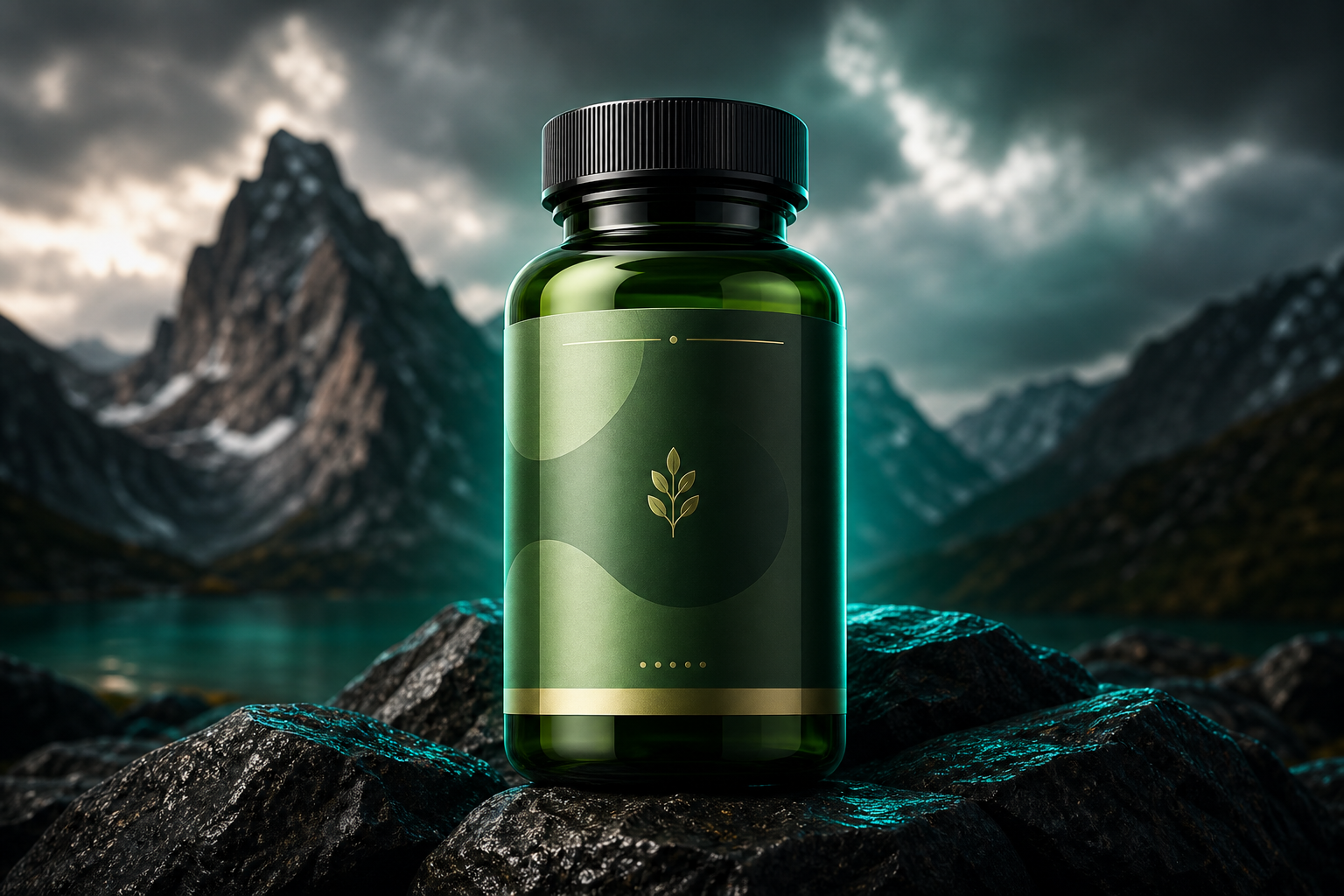 Supplement bottle mockup